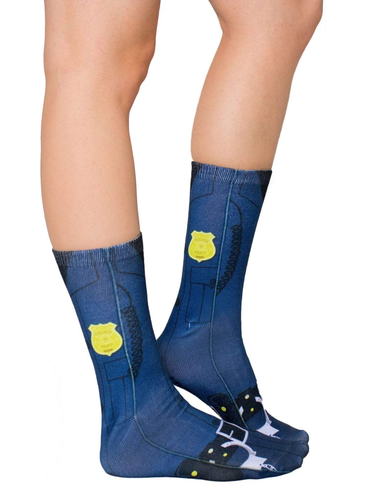 Police Socks - Unisex Crew Sock Blue