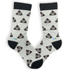 Poop Emoji Men's Crew Socks Grey