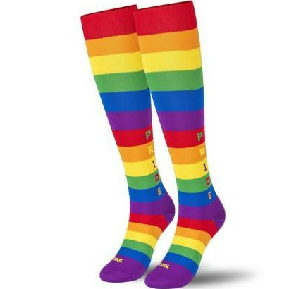 Pride Compression Women&#39;s Knee High Sock Rainbow