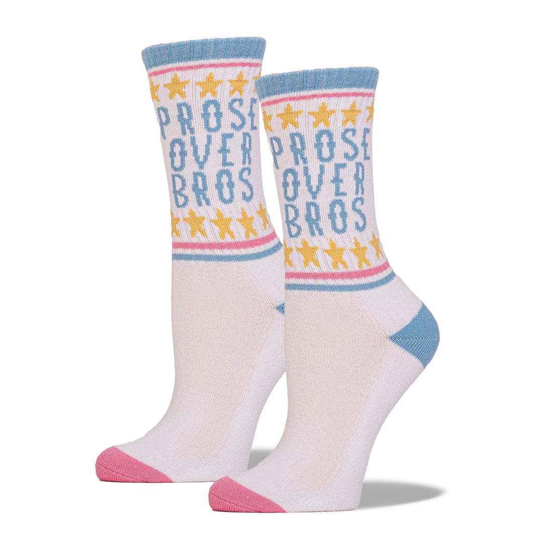 Prose Over Bros Crew Socks White