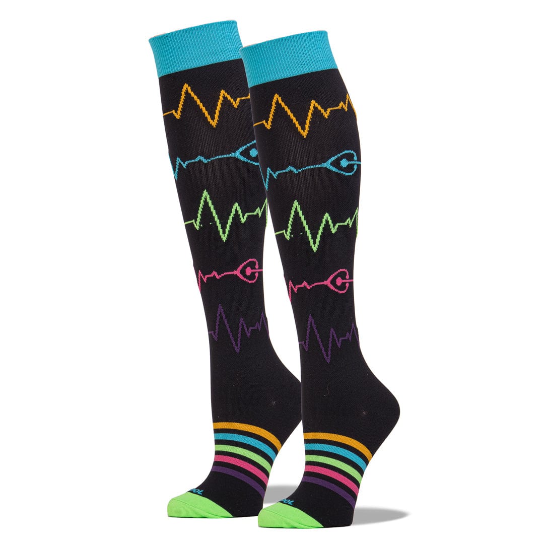 Pulse Compression Women's Knee High Sock Black