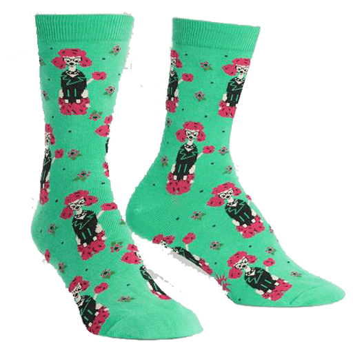 Punk Poodle Women's Crew Sock Mint