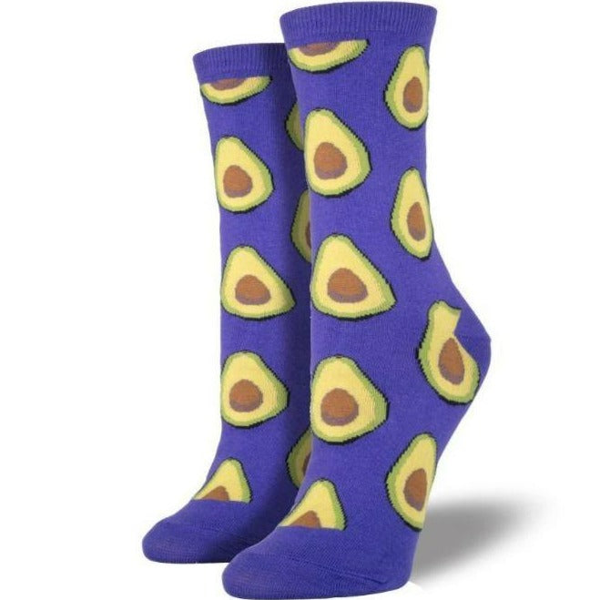 Avocado Socks Women's Crew Sock Purple
