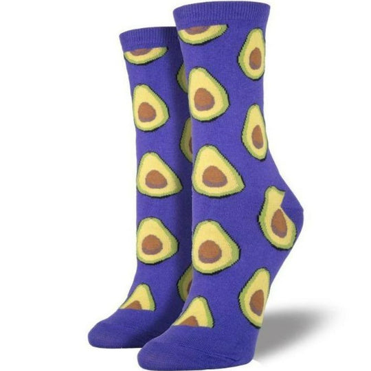 Avocado Socks Women's Crew Sock Purple