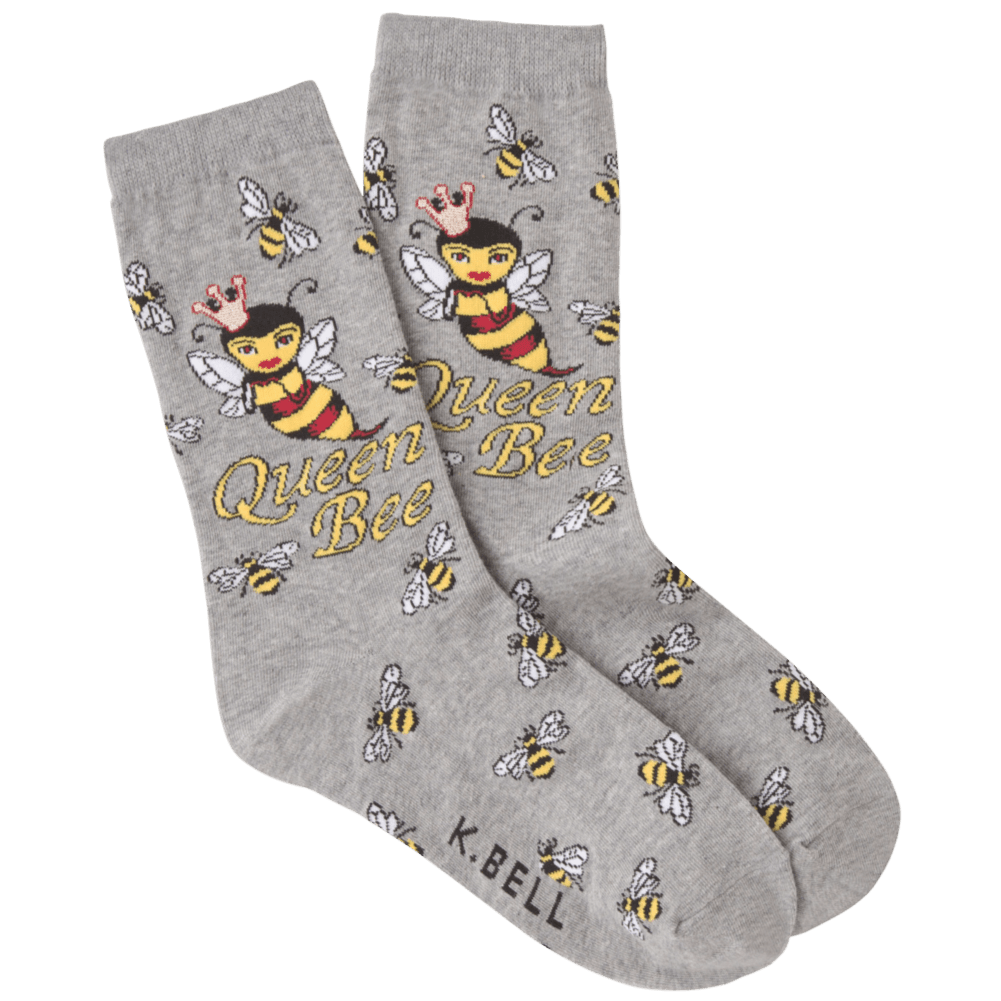Queen Bee Women&#39;s Crew Sock Grey