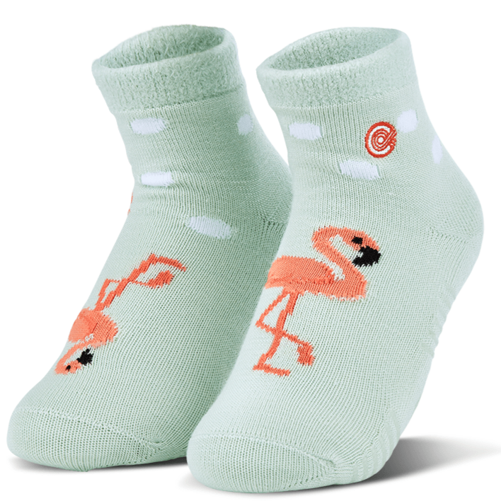 Reese's Flamingos Fuzzy Socks Teal / Small