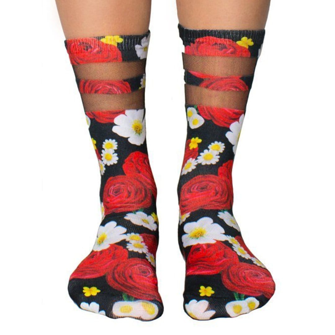 Rosey Dreams Socks Mesh Sock Black