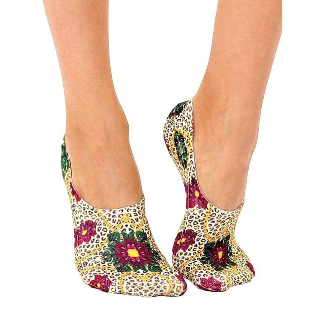 Royal Cheetah Liner Socks No Show Sock Brown