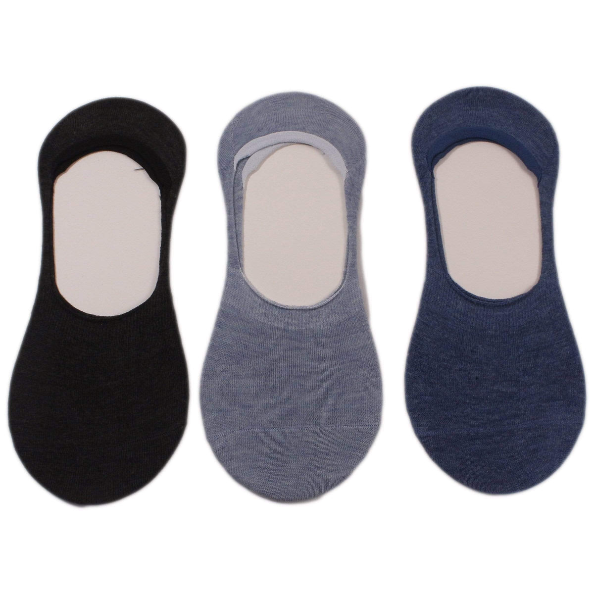 Solids 3 Pack Liner Socks Blue / Blue / Grey