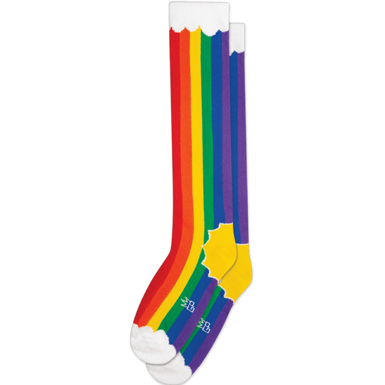 Rainbow Clouds Unisex Knee High Sock Rainbow