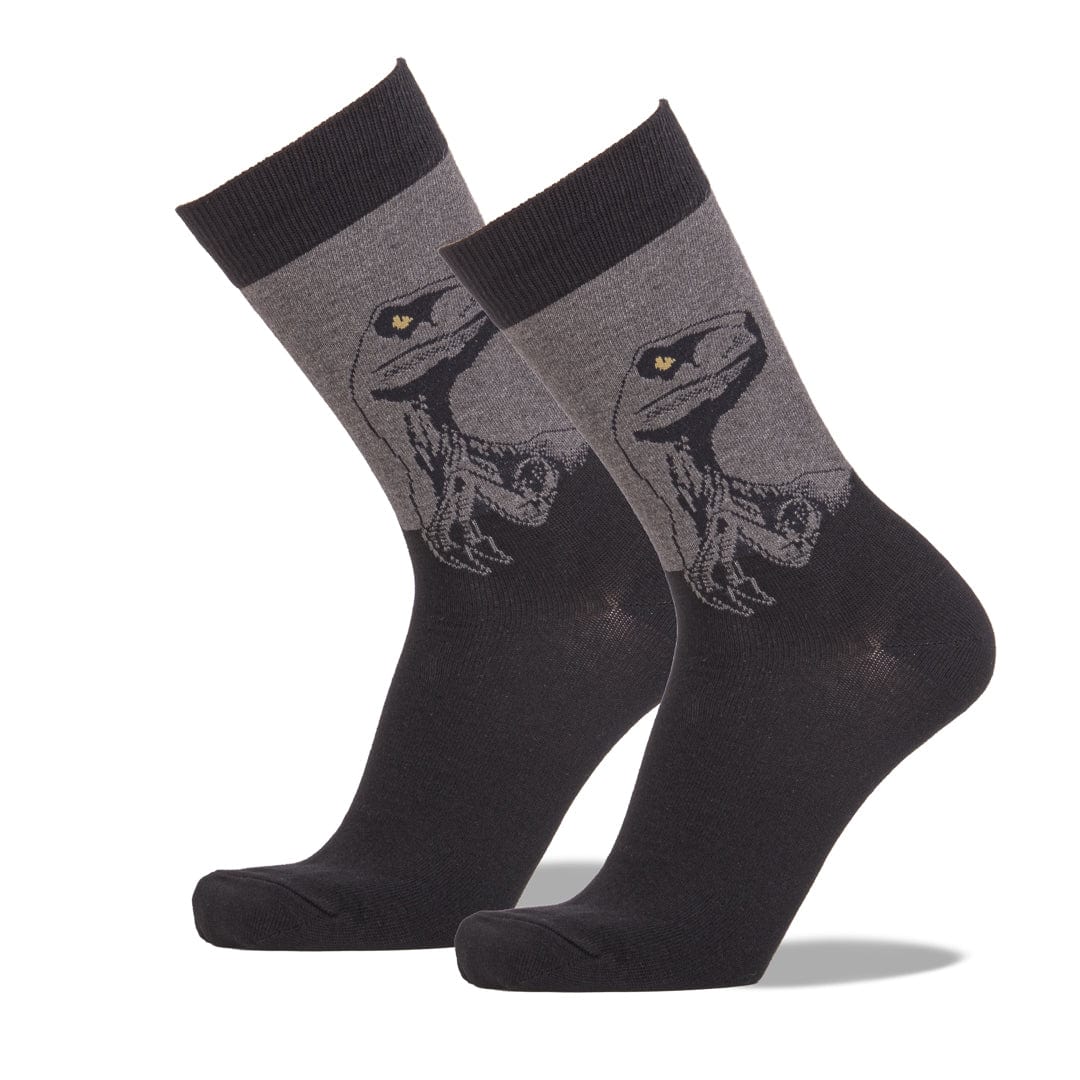Raptor Socks Men’s Crew Sock Shoe Size 7-12 / Grey