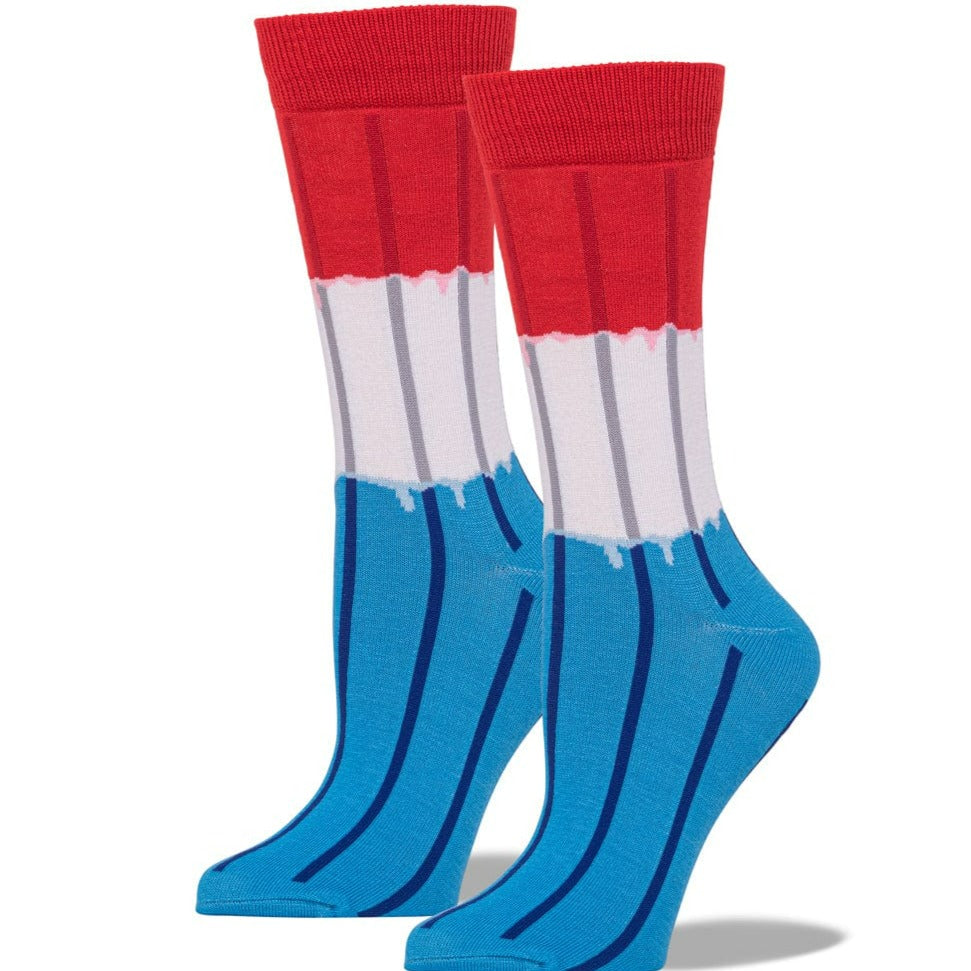 Red, White &amp; Blue Popsicle Crew Sock Women&#39;s / Red / White / Blue