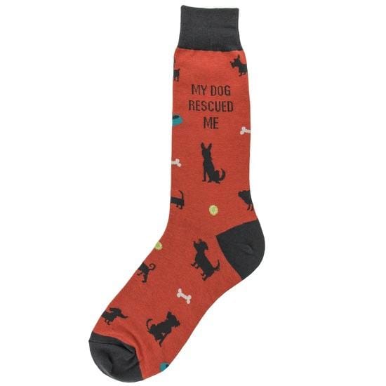 Rescue Dog Men's Crew Socks Orange
