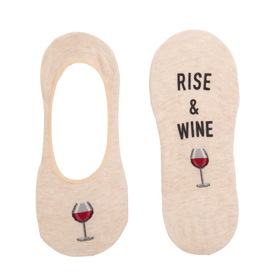 Rise and Wine No Show Socks Women's No Show Sock beige