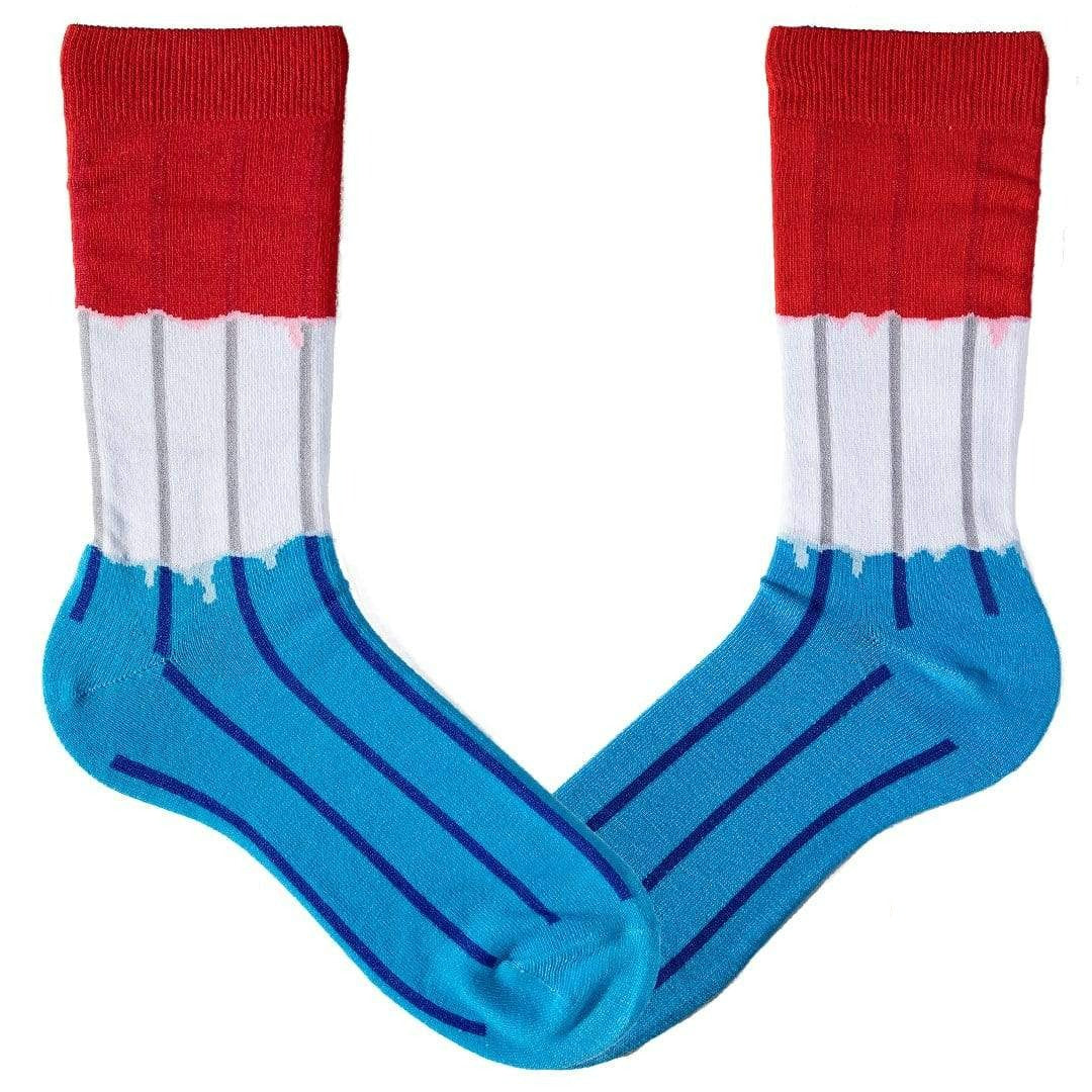 Red, White &amp; Blue Popsicle Crew Sock Men&#39;s / Red / White / Blue