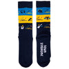 Navy Striped Rockin' Down Syndrome - Crew Sock Navy / Men's