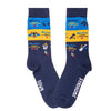Navy Striped Rockin' Down Syndrome - Crew Sock