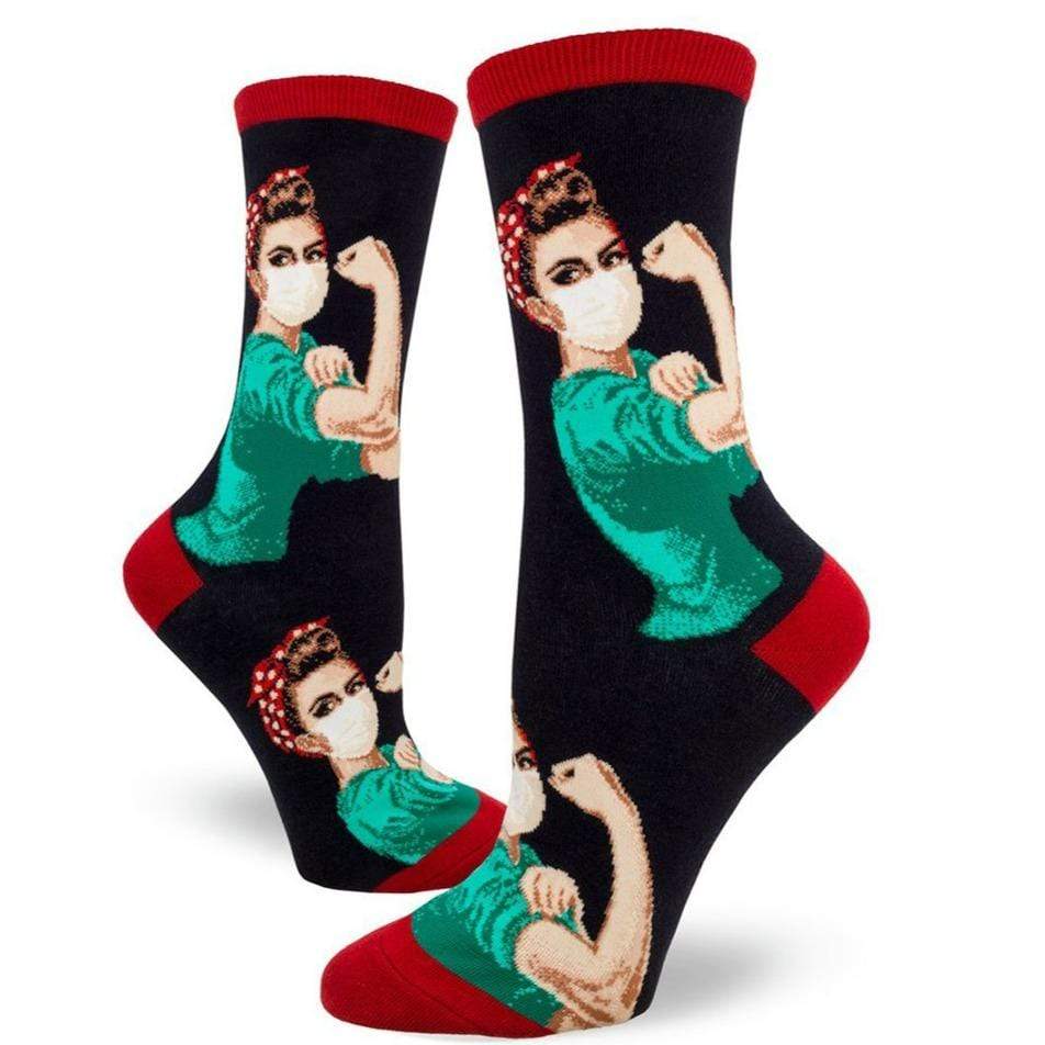 Rosie the Nurse Women's Crew Sock Blue