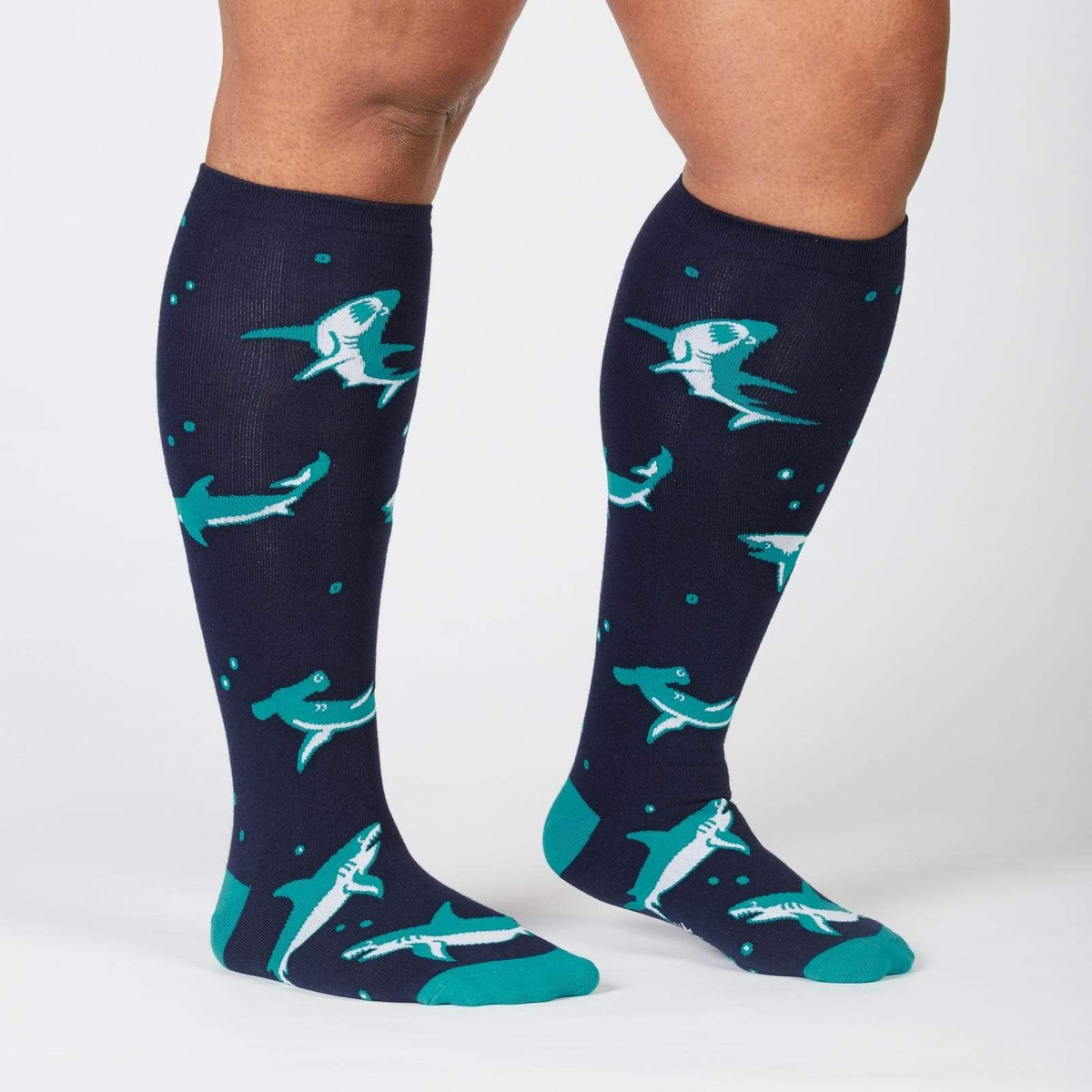 Shark Fest Socks Wide Calf Women&#39;s Knee High Sock