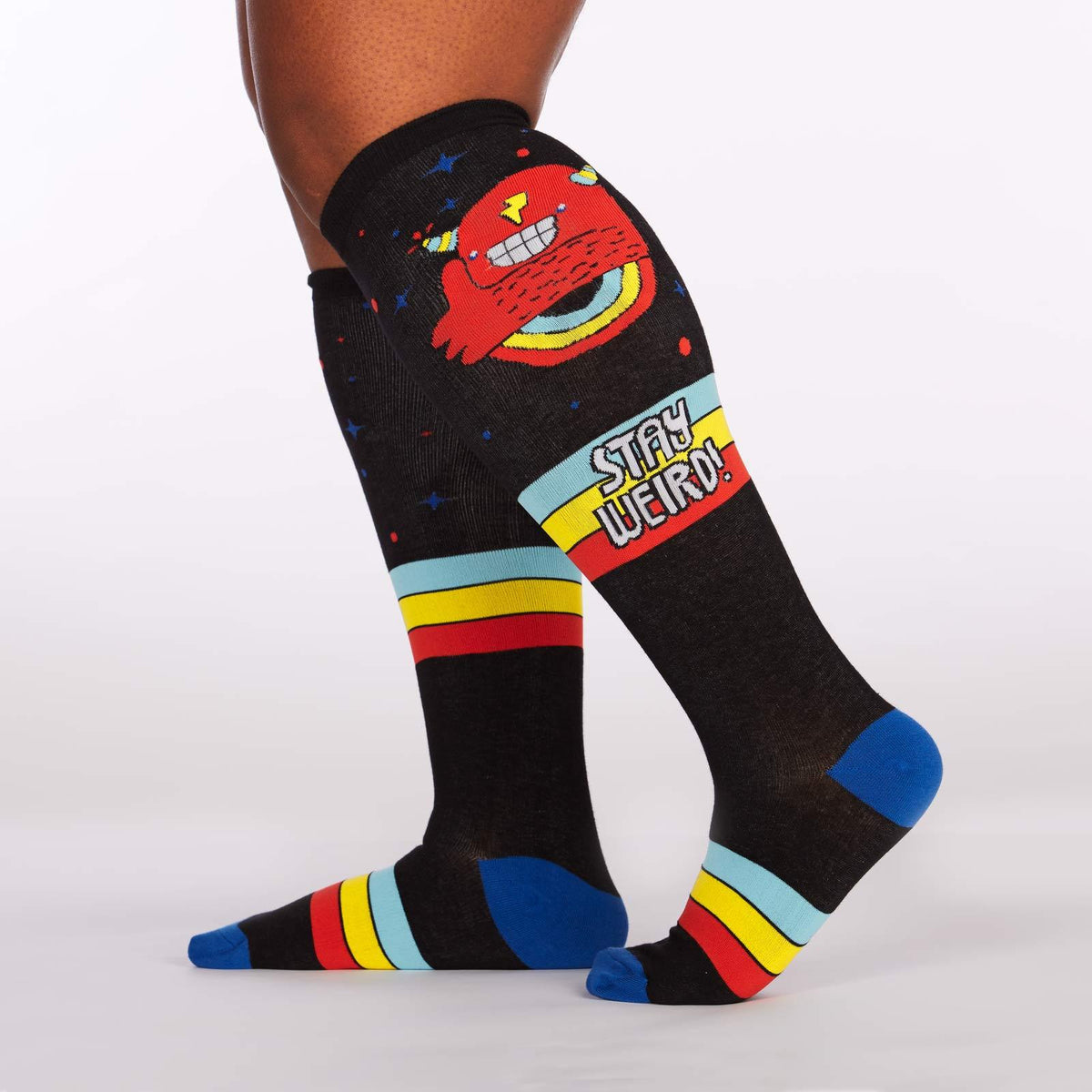 Stay Weird Socks -- Wide-Calf Women&#39;s Knee High Sock