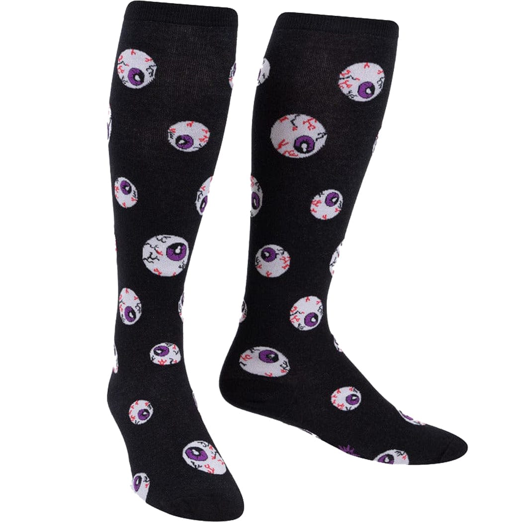 All Eyes On Me Women's Wide Calf Knee High Socks Black
