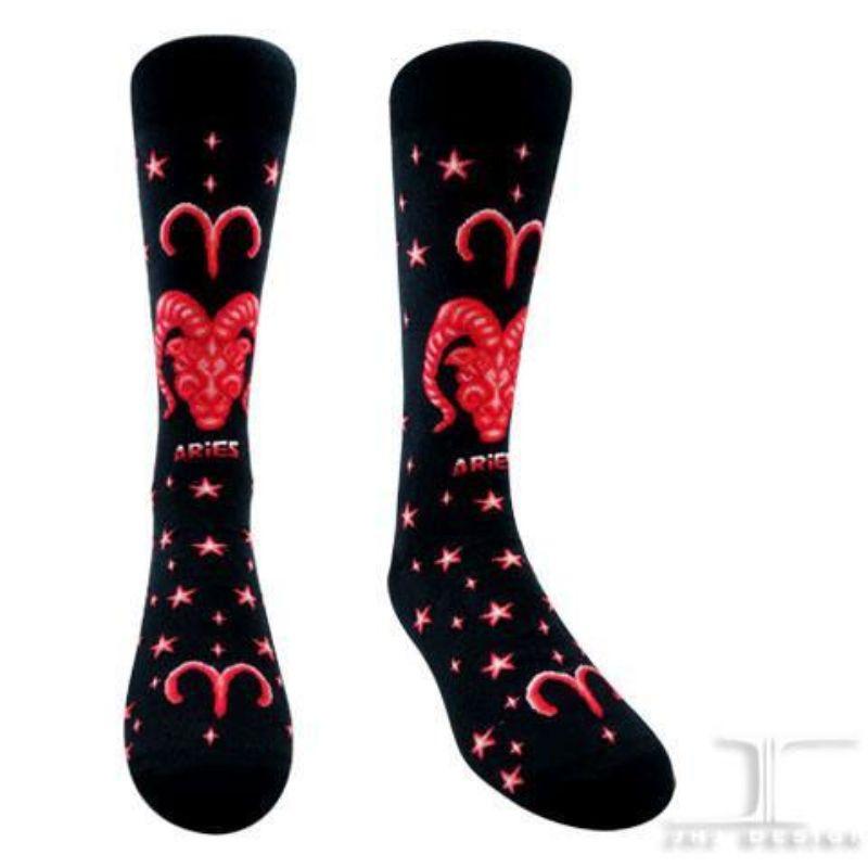 Aries Constellation Socks Unisex Crew Sock black