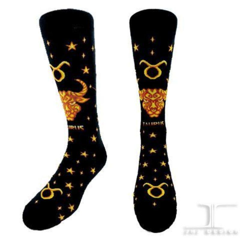 Taurus Constellation Socks Unisex Crew Sock black