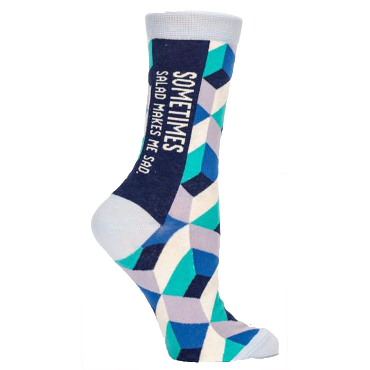 Salad Makes Me Sad Socks Women's Crew Sock purple