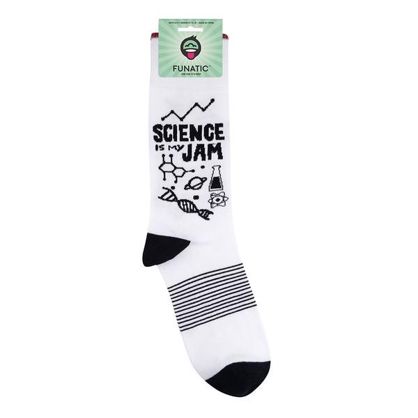 Science is My Jam Socks Unisex Crew Sock white