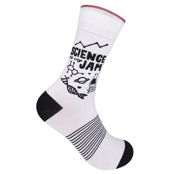 Science is My Jam Socks Unisex Crew Sock white