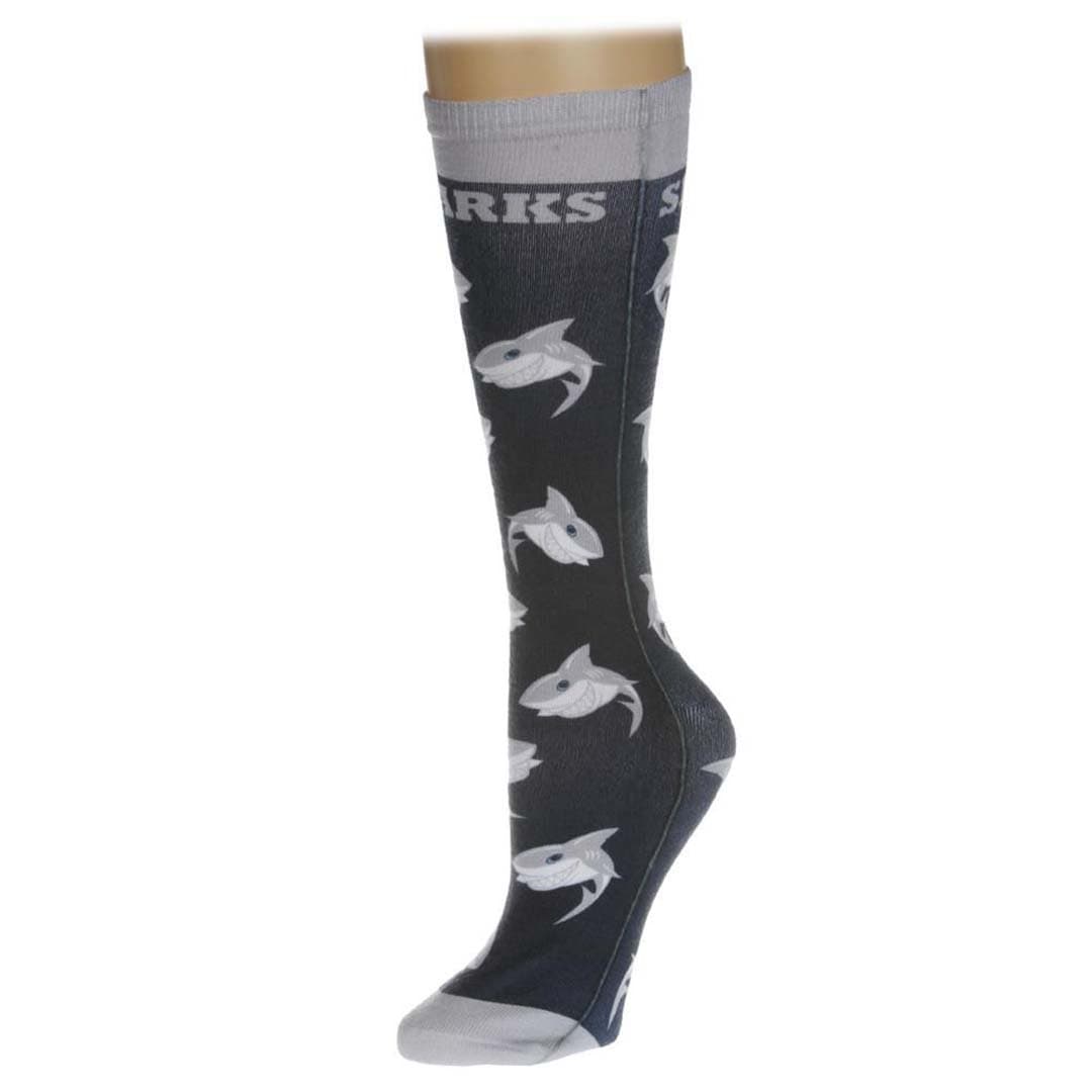 Shark Socks Unisex Knee High Sock One Size Fits Most / Navy