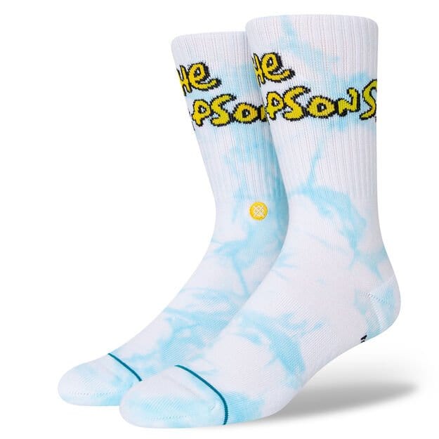 Intro Simpsons Men's Crew Socks White