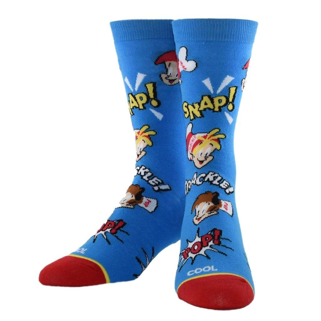 Snap, Crackle, Pop Crew Sock Men's / Blue