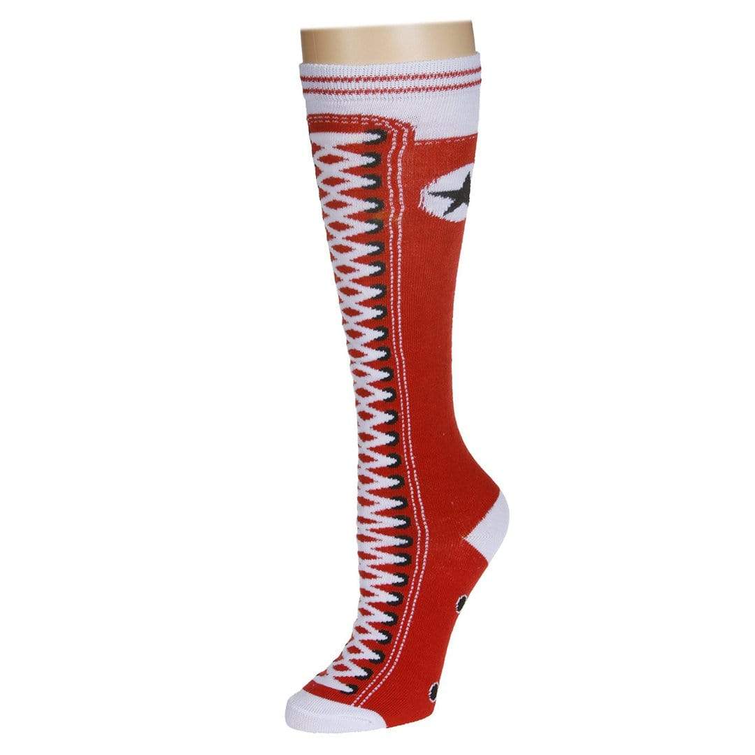 Sneaker Socks Women&#39;s Knee High Sock Red