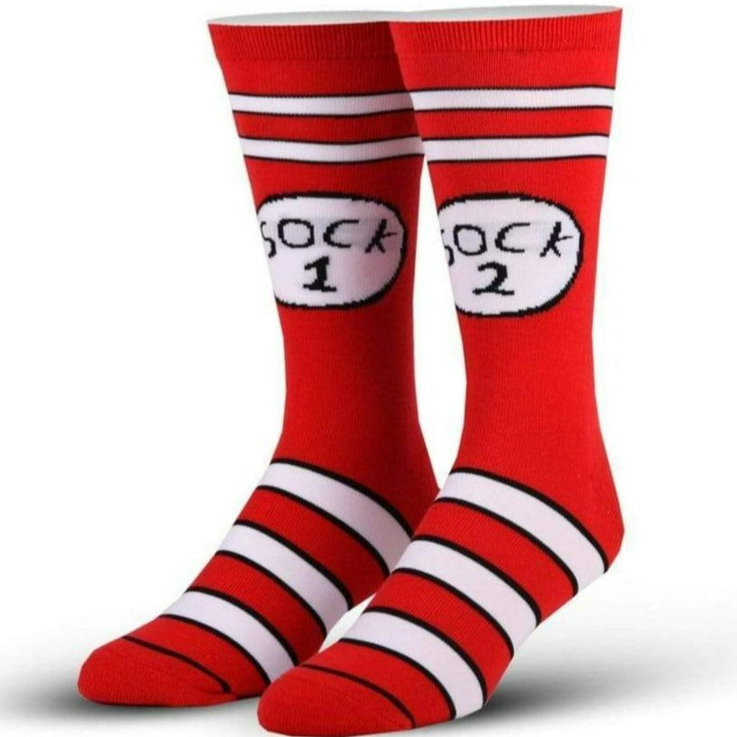Dr Seuss Sock 1 Sock 2 Kid&#39;s Sock Junior&#39;s / Red