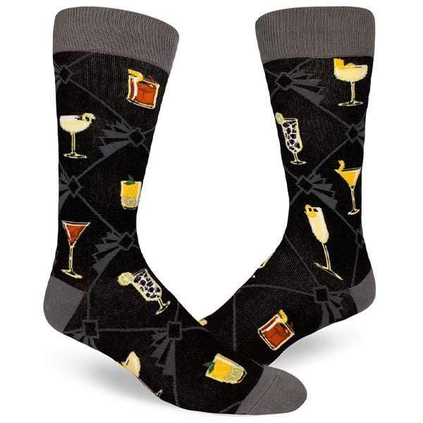 Speakeasy Cocktails Socks Men’s Crew Sock black