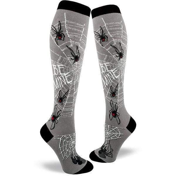 Caught in Your Web Knee High Socks Grey
