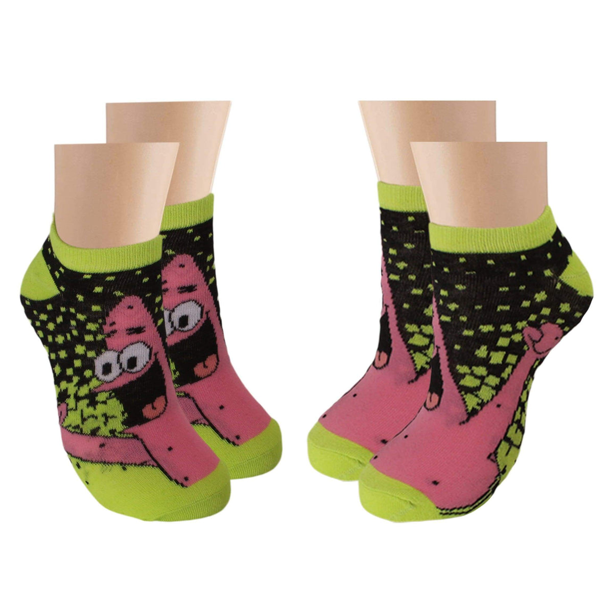 Spongebob 6 Pack Ankle Socks Black