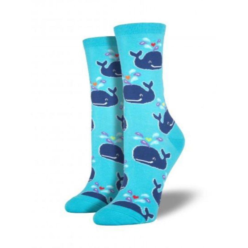 Blue Whale Socks Women&#39;s Crew Sock blue
