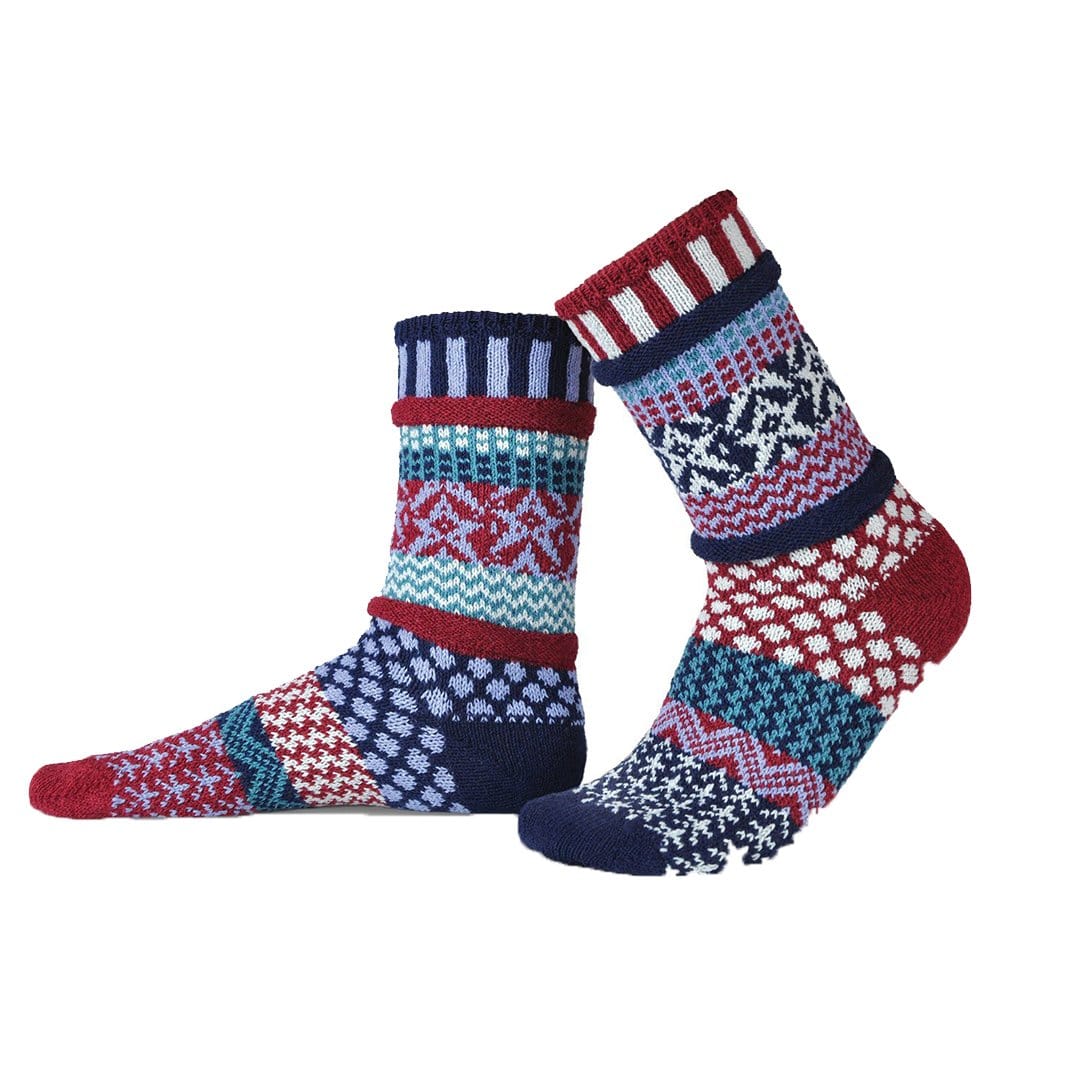 Stars and Stripes Cotton Crew Socks Small / Red