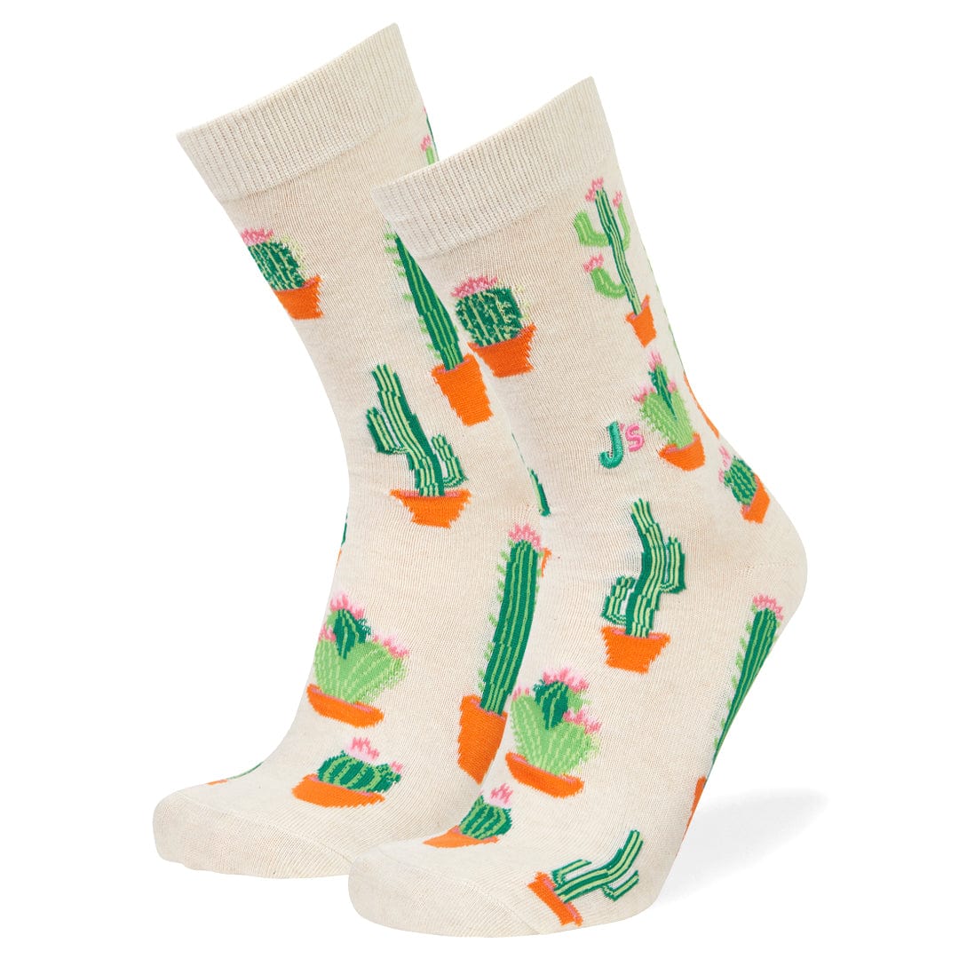 Cacti Men&#39;s Crew Socks Tan