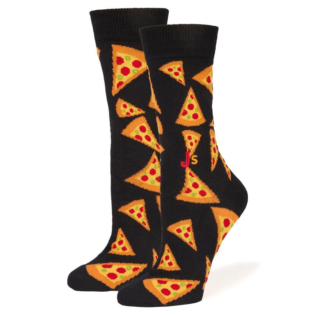 Pizza Women's Crew Socks Black