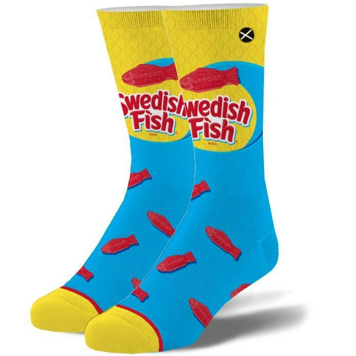 Swedish Fish Men's Crew Sock Blue