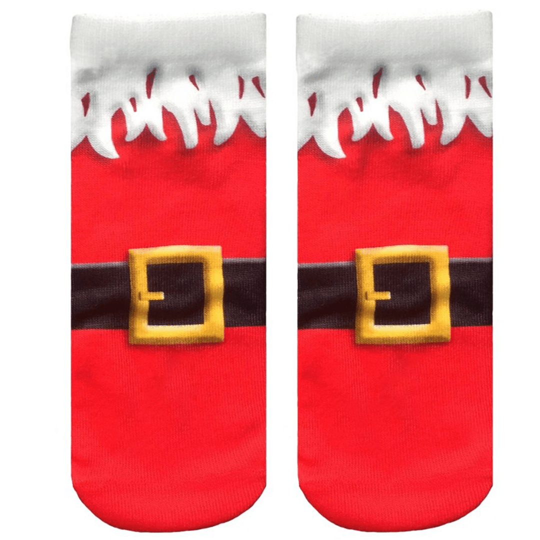 Santa Boots Ankle Socks Red