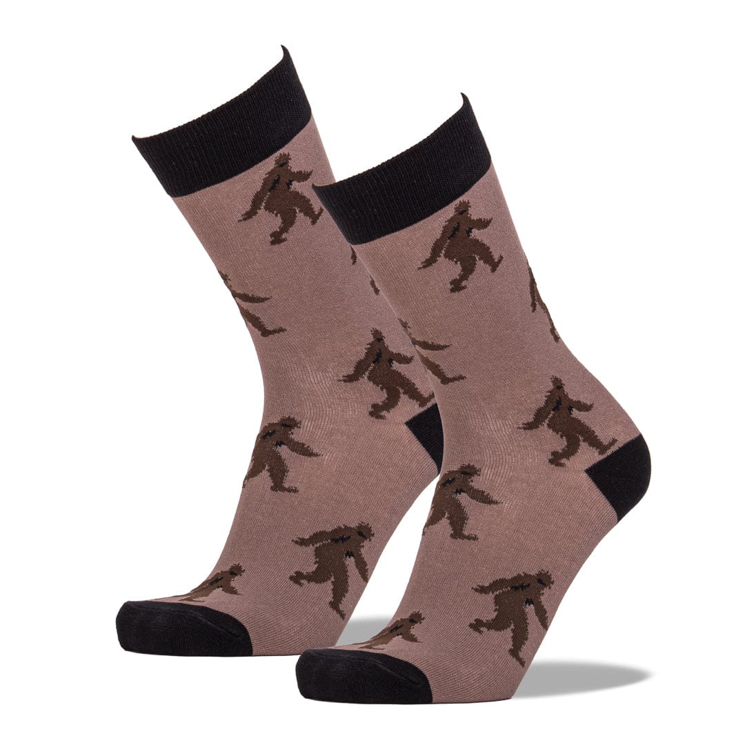 Sasquatch Socks Men’s Crew Sock Brown