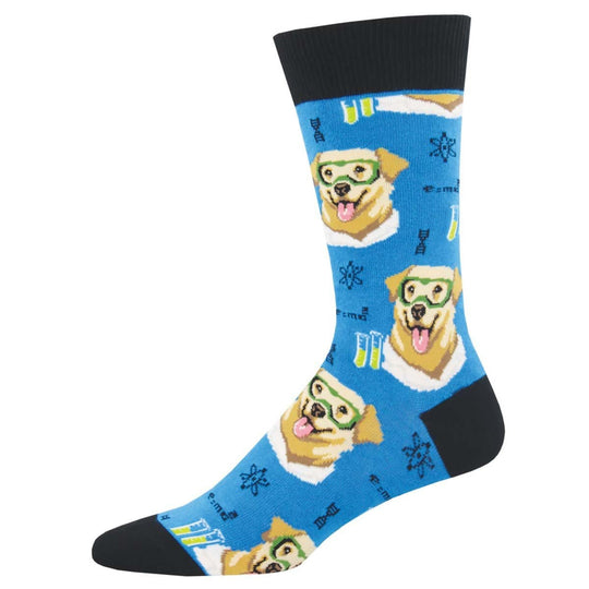 Science Lab Men's Crew Sock Blue