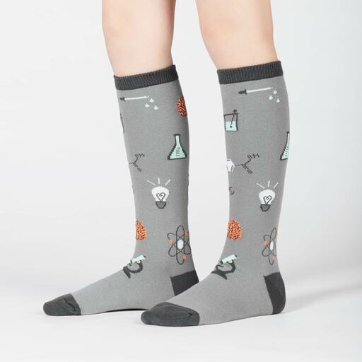 Science Of Socks Junior Knee High Socks Grey