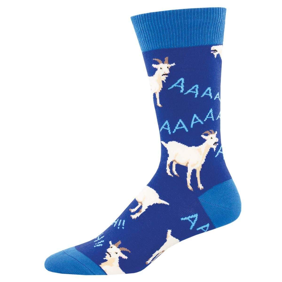 Screaming Goats Men's Crew Sock Blue
