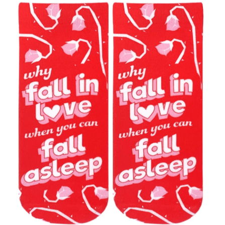 Fall Asleep Ankle Socks Pink
