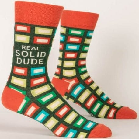 Real Solid Dude Men&#39;s Crew Socks Green